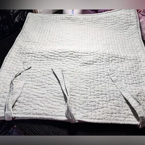 Pottery Barn Pick Stitch quilted Euro pillow sham in Seafoam Color